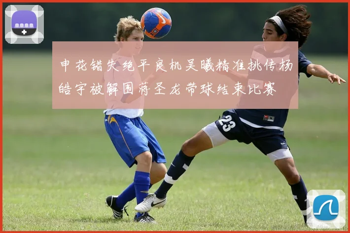 申花错失绝平良机吴曦精准挑传杨皓宇被解围蒋圣龙带球结束比赛